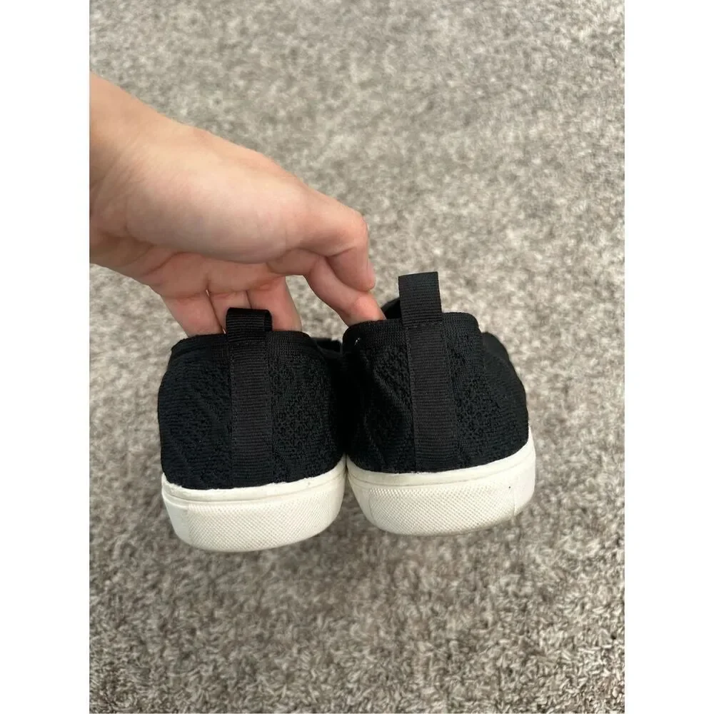 Torrid Stretch Knit Slip-On Sneaker Black Women’s 10.5WW Stretch Textured Flats
